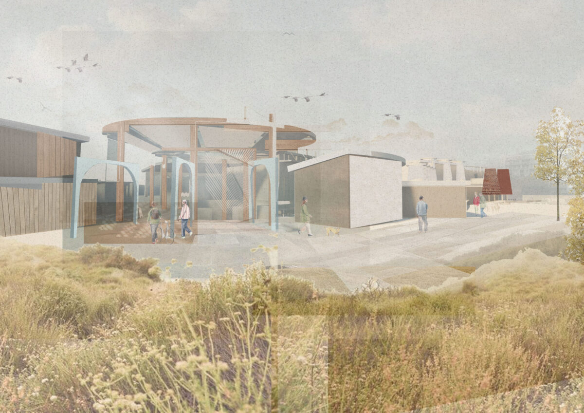 Architectural collage render