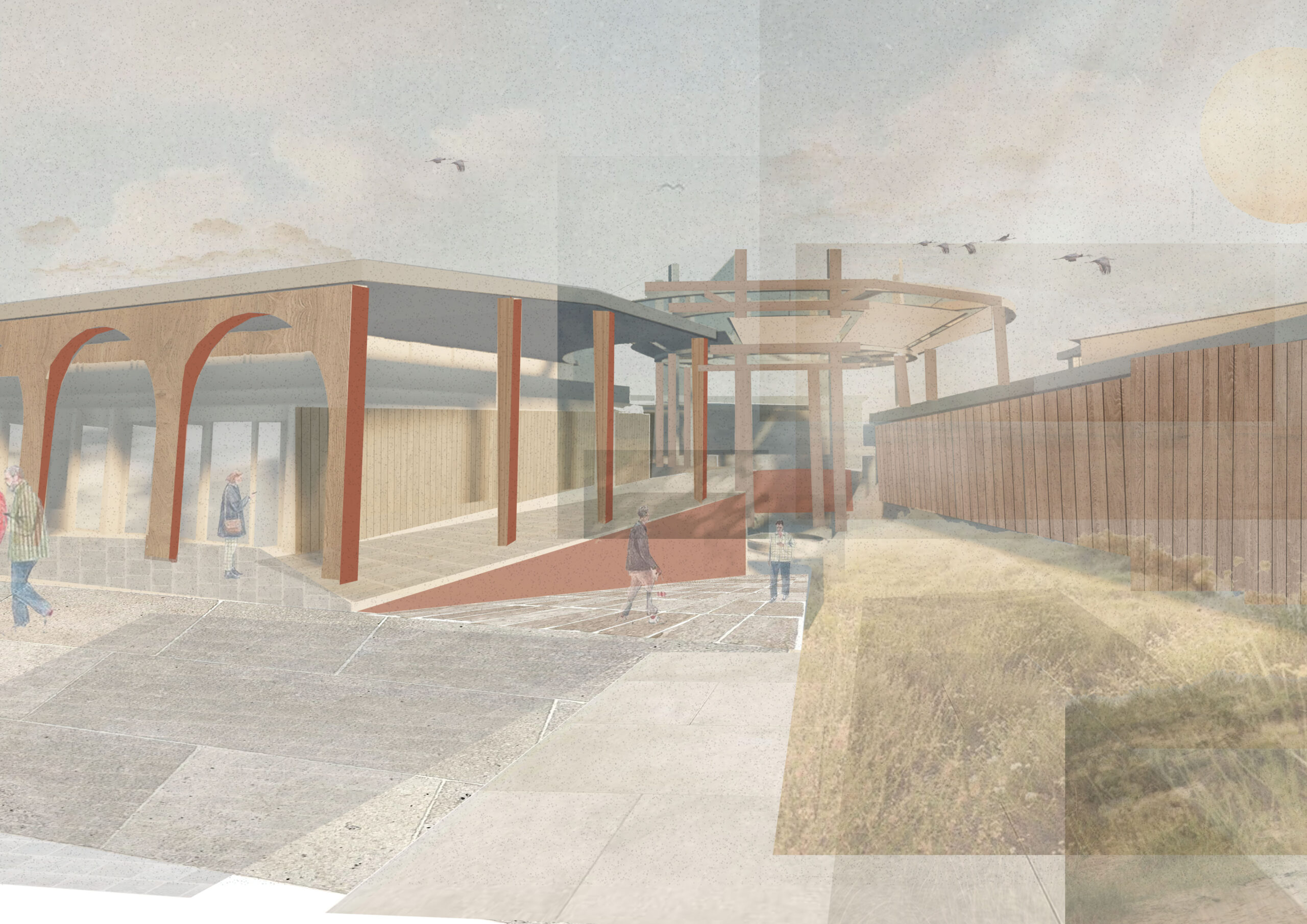 Architectural collage render