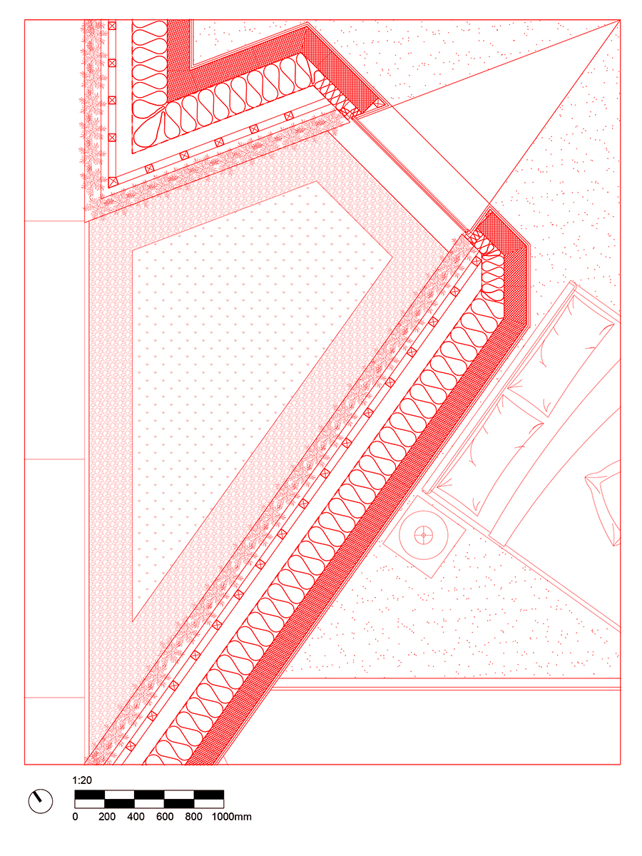 1:20 Floor plan of the intervention.