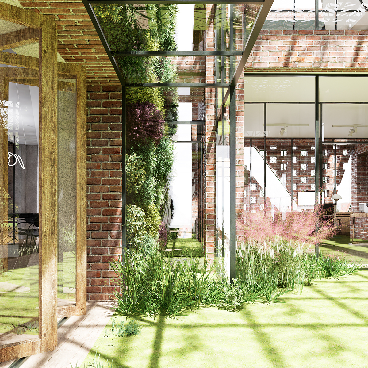 Visual looking into one of the biodiversity corridors.