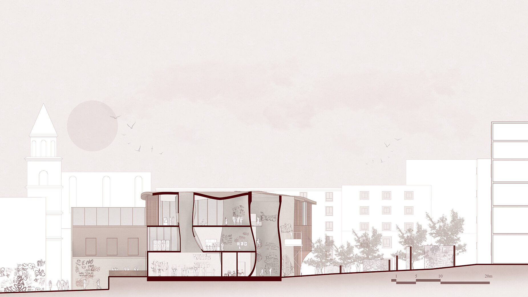 A short section of the scheme